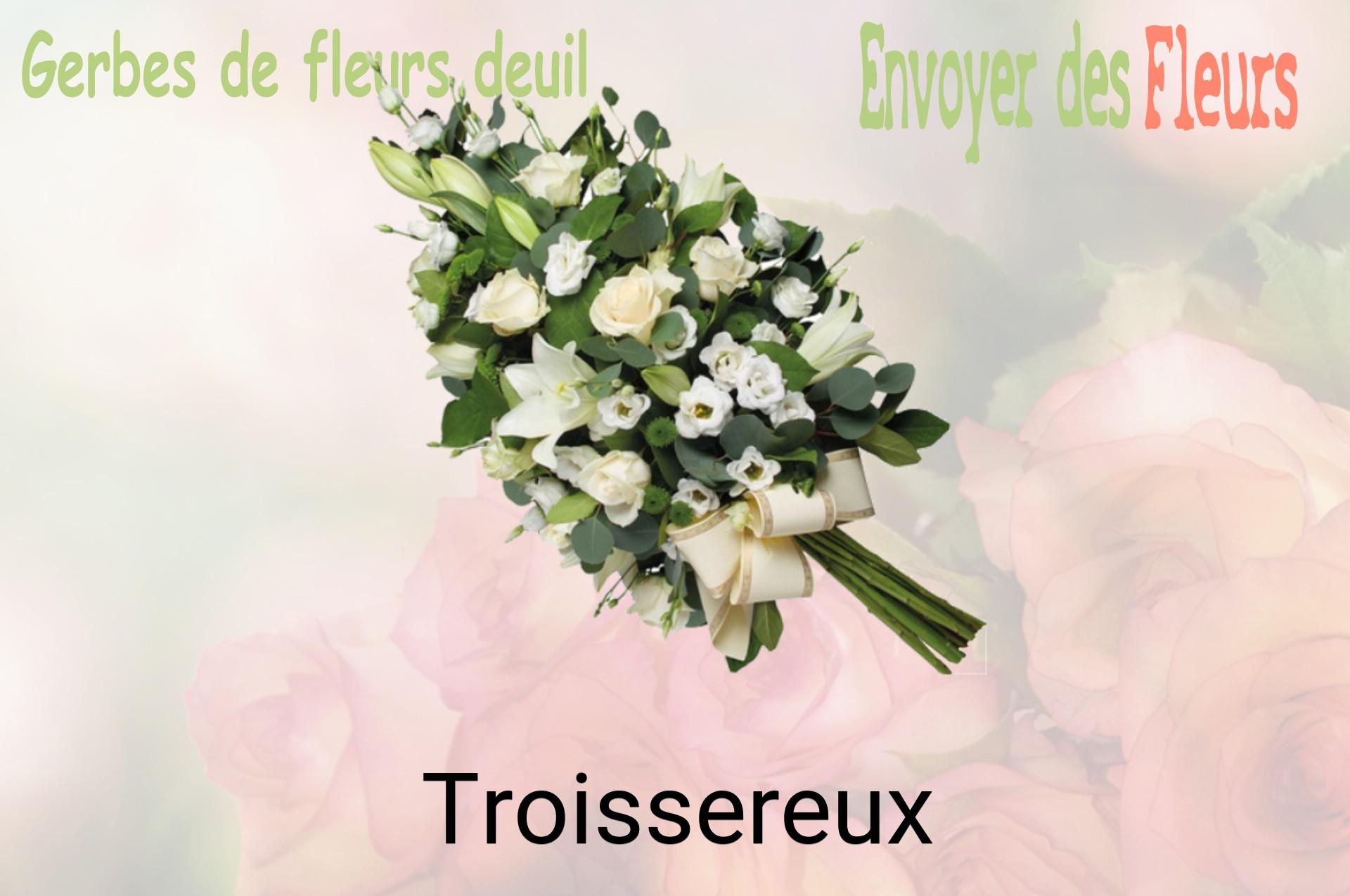 Gerbe de fleurs de deuil livrée à Troissereux